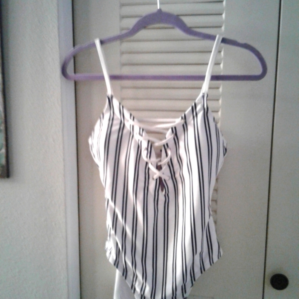 Nautica Swimsuit with Lace Up Front